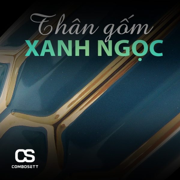 Đèn để bàn với thân gốm xanh ngọc