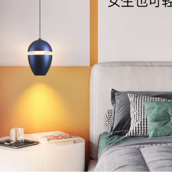 Đèn led bầu dục cắt đôi decor không gian phòng ngủ