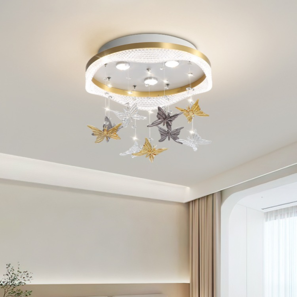 Đèn ốp trần trang trí Butterfly decro không gian phòng ngủ cho bé gái