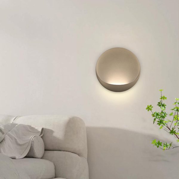 Đèn tường led hình tròn decor không gian phòng ngủ