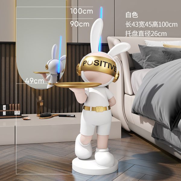 Tượng thỏ cầm kiếm lightsaber decor phòng ngủ