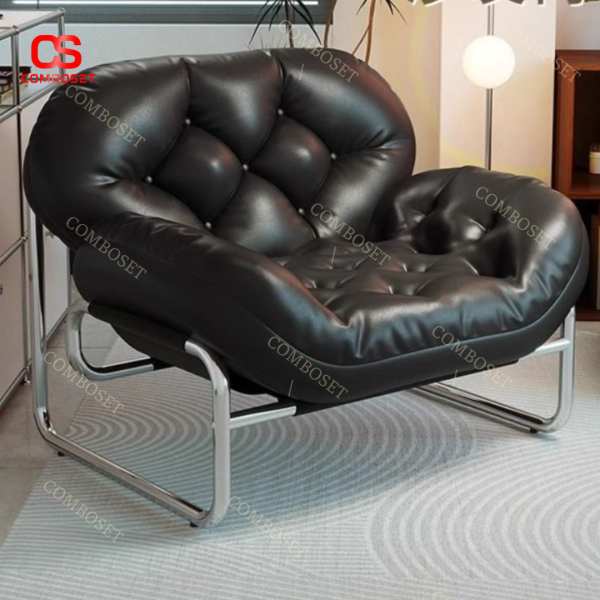 Ghế lười sofa gấp chân với 2 màu đen, trắng