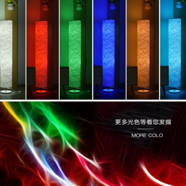 Đèn sàn trụ tròn 52ich chao vải phiên bản RGB đa sắc