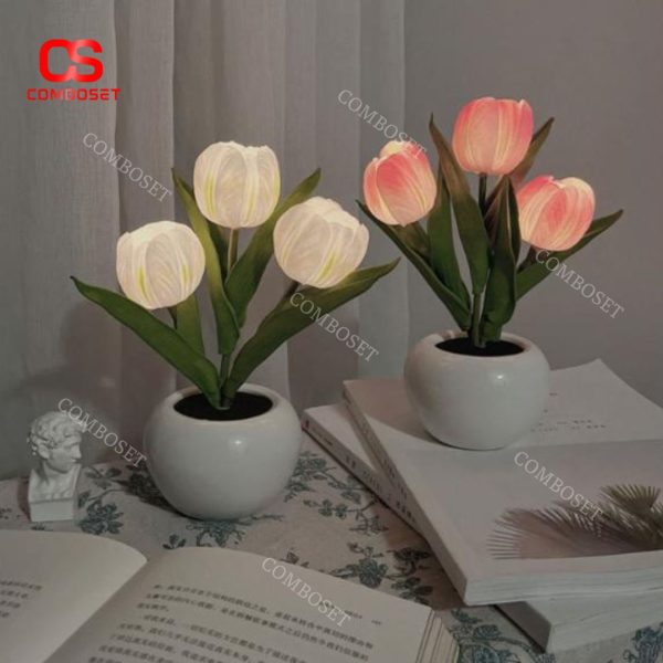 Đèn Bàn Chậu Hoa Tulip