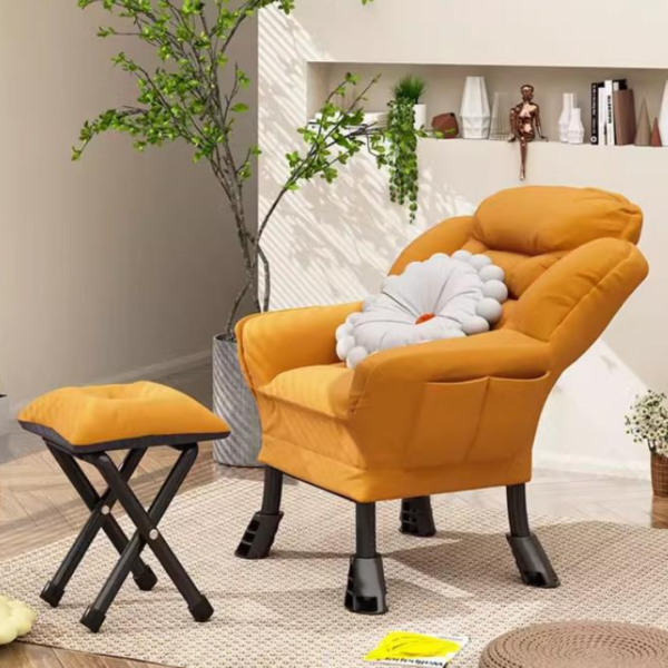 Ghế Sofa Vải Lanh Kèm Đôn Gác Chân