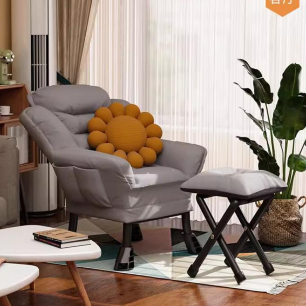 Ghế Sofa Vải Lanh Kèm Đôn Gác Chân