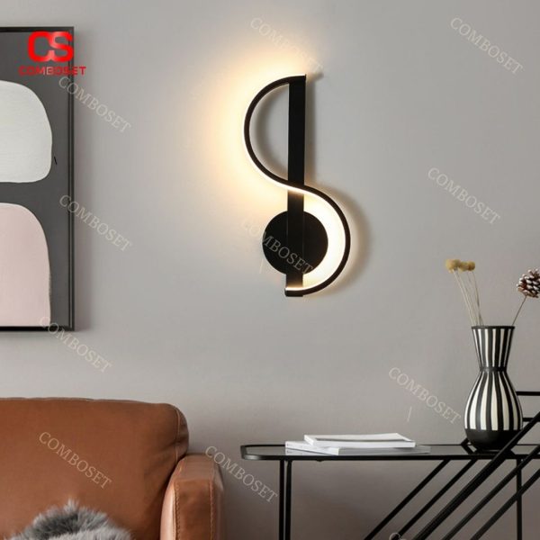 Đèn tường led hình nốt nhạc acrylic lấy cảm hứng thiết kế từ Bắc Âu