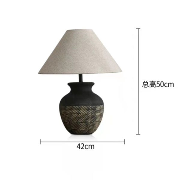 Đèn Để Bàn Gốm Sứ Wabi-Sabi, Đèn Bàn Gốm Sứ Phòng Ngủ Phong Cách Tối Giản, Đèn Bàn Trang Trí Phòng - Hình ảnh 2