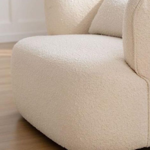 Ghế Sofa Đơn Lông Cừu Trắng