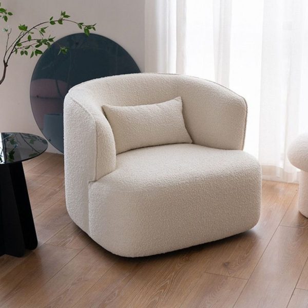 Ghế Sofa Đơn Lông Cừu Trắng