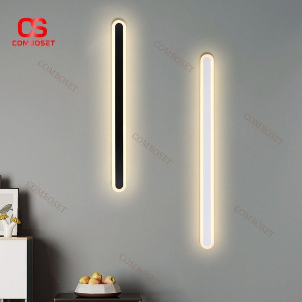 Đèn Tường LED Sắt Dài Tối Giản 3 Gam Màu Trung Tính 3 Chế Độ Sáng Decor Phòng Ngủ, Phòng Khách, Lối Cầu Thang